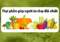 Thực phẩm giúp người ăn chay đủ chất