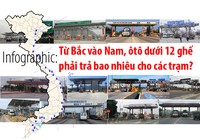 Ô tô đi từ Bắc vào Nam tốn gần 1 triệu đồng phí BOT
