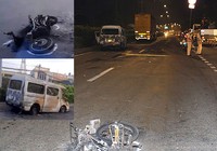 Ô tô kéo lê xe máy dân phòng ở Hóc Môn 6 km
