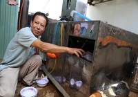 Bác nông dân Tây Nguyên chế tạo máy rửa chén công nghiệp