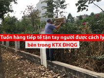 Video: Tuồn hàng tiếp tế tận tay người được...