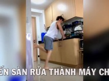 Video rảnh quá biến sàn nhà thành... máy chạy...