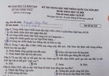 Đề thi và gợi ý bài giải môn Lịch Sử kỳ thi THPT quốc gia 2019