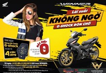 “Lãi suất không ngờ, G-shock đón chờ” khi mua Winner 150