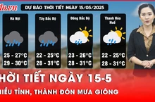 Thời tiết ngày 15-5: Miền Bắc sắp đón mưa giông diện rộng, lốc, sét có thể xuất hiện bất ngờ.