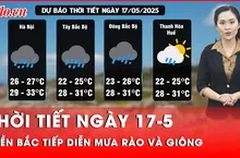 Thời tiết ngày 17-5: Miền Bắc tiếp diễn mưa rào và dông, Nam Bộ nắng nóng