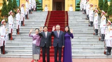 Tổng Bí thư, Chủ tịch nước Lào kết thúc tốt đẹp chuyến thăm Việt Nam