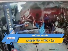 Video: Hú hồn hai thợ máy né xe tải rơi xuống đầu