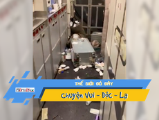 Máy bay thành bãi rác sau khi đi vào vùng nhiễu loạn không khí