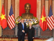 Lễ đón Tổng thống Mỹ Donald Trump tại Phủ Chủ tịch