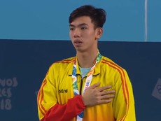Clip Nguyễn Huy Hoàng phá sâu kỷ lục, giành HCV Olympic trẻ