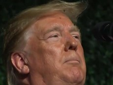 Ông Trump bị bọ đậu trên trán khi đang phát biểu