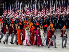 Đoàn thể thao Việt Nam diễu hành khai mạc SEA Games 29