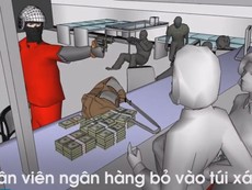Khoảnh khắc ngân hàng ở Vĩnh Long bị cướp