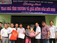 Báo Pháp Luật TP.HCM trao 3 căn nhà tình thương tại Đồng Tháp