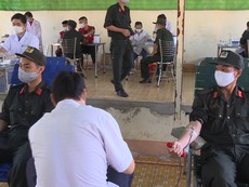 Cảnh sát cơ động Tây Nguyên hiến máu tình nguyện