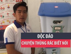 Độc đáo thùng rác biết nói 'xin chào' và 'cảm ơn'