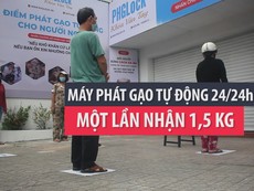 Độc đáo: Máy phát gạo tự động giúp dân không sợ đói mùa dịch