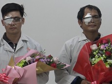 2 thanh niên nghèo được ghép giác mạc từ bệnh nhân ung thư