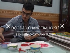 Độc đáo chàng kỹ sư biến nút áo cũ thành tranh