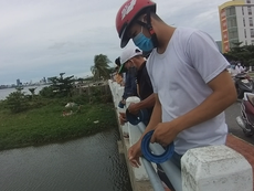 Độc đáo câu cá không dùng cần câu ở Đà Nẵng
