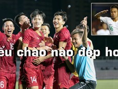Video kiểu chào U-22 Việt Nam áp đảo kiểu chào Indonesia