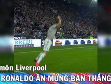 Thủ môn Liverpool học kiểu mừng bàn thắng của Ronaldo