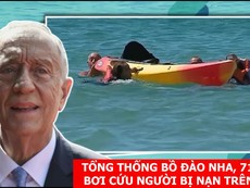 Tổng thống Bồ Đào Nha, 71 tuổi bơi ra biển cứu người