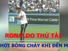 Ronaldo thử tài ném bóng chày