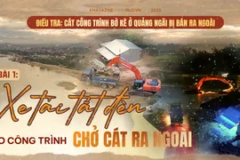 Bài 1: Xe tải tắt đèn vào công trình chở cát ra ngoài