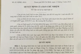 Xóa tên luật sư Phạm Công Út khỏi Đoàn Luật sư TP.HCM 