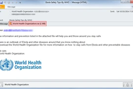 Tin tặc phát tán virus Ebola … trên mạng