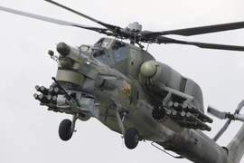 Máy bay quân sự Nga Mi-28 rơi, bị phá hủy hoàn toàn