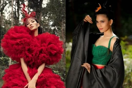 Hoàng Thùy, Trương Thị May đọ dáng giữa rừng thông