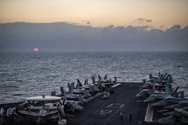 Nhóm tác chiến tàu sân bay Nimitz bắt đầu triển khai trên Biển Đông kể từ ngày 12-1. Ảnh: US NAVY