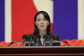 Em gái nhà lãnh đạo Triều Tiên Kim Jong-un - bà Kim Yo-jong. Ảnh: RODONG SINMUN