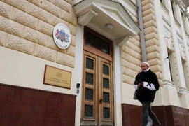 Đại sứ quán Latvia tại Nga. Ảnh: Anton Novoderezhkin/TASS