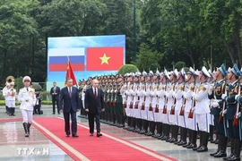 VIDEO: Chủ tịch nước Tô Lâm và Tổng thống Nga Vladimir Putin làm lễ chào cờ và duyệt đội danh dự