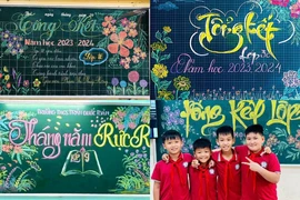 Xuýt xoa trước những bức tranh đầy màu sắc từ 'bảng đen phấn trắng'