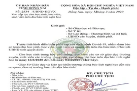 Đồng Nai: Thông báo cho tất cả học sinh nghỉ vì dịch COVID-19