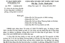 Đồng Nai khảo sát địa điểm xây dựng lò hỏa táng phục vụ phòng, chống dịch