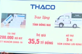 Đồng Nai được tặng 5 xe tiêm chủng và 200 ngàn bộ kít xét nghiệm