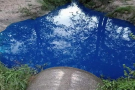 Nước 'có màu lạ' xả ra từ cống thoát nước trong Khu công nghiệp ở Đồng Nai