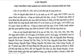 Truy tố thêm 2 cán bộ Sở TN&MT Hà Nội vì liên quan sai phạm đấu giá đất 