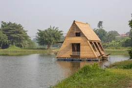 Ấn tượng nhà tre nổi dành riêng cho vùng sông nước 