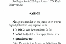Cần Thơ xây kho lưu trữ chuyên dụng hơn 68 tỉ