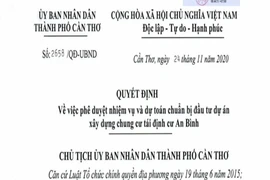 Cần Thơ chuẩn bị đầu tư chung cư tái định cư An Bình