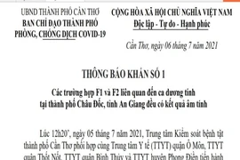 Cần Thơ thông báo 9 địa điểm liên quan ca COVID-19 ở An Giang