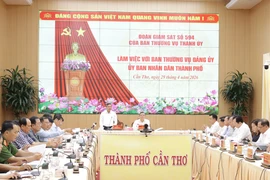 Đoàn giám sát Thành ủy làm việc với Đảng ủy UBND TP Cần Thơ 