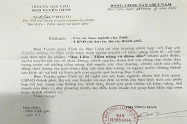 ‘Dựa hơi’ công văn của Ban Tuyên giáo Tỉnh ủy để đề nghị doanh nghiệp quảng cáo